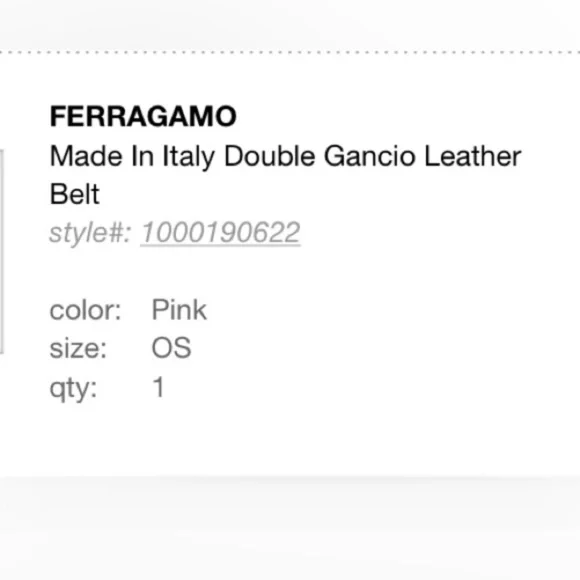 Salvatore Ferragamo Pink and Gold Designer Belt-100% authentic-brand new - Picture 12 of 12